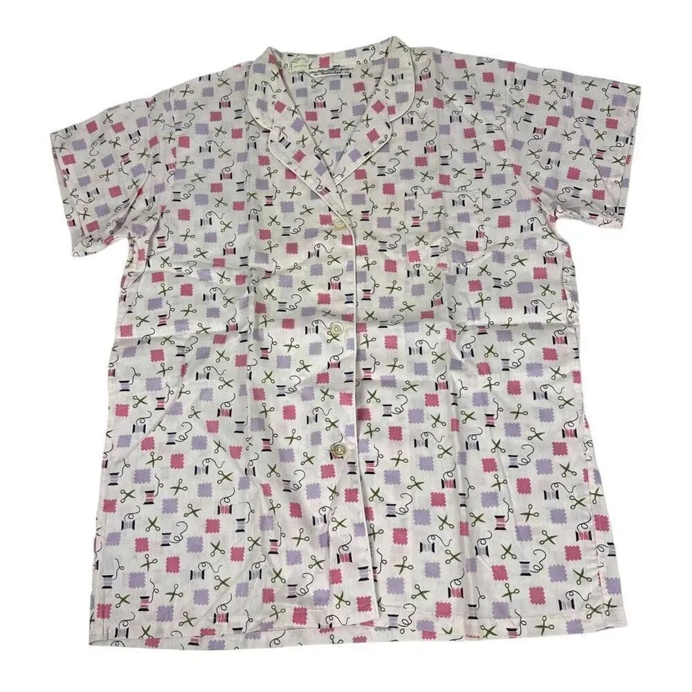 Faultless Lady Nobelt Pajama Top size 36 Vintage New with Tag